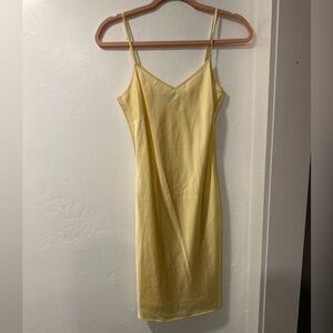 Pale Yellow Antonio Melani Satin Dress